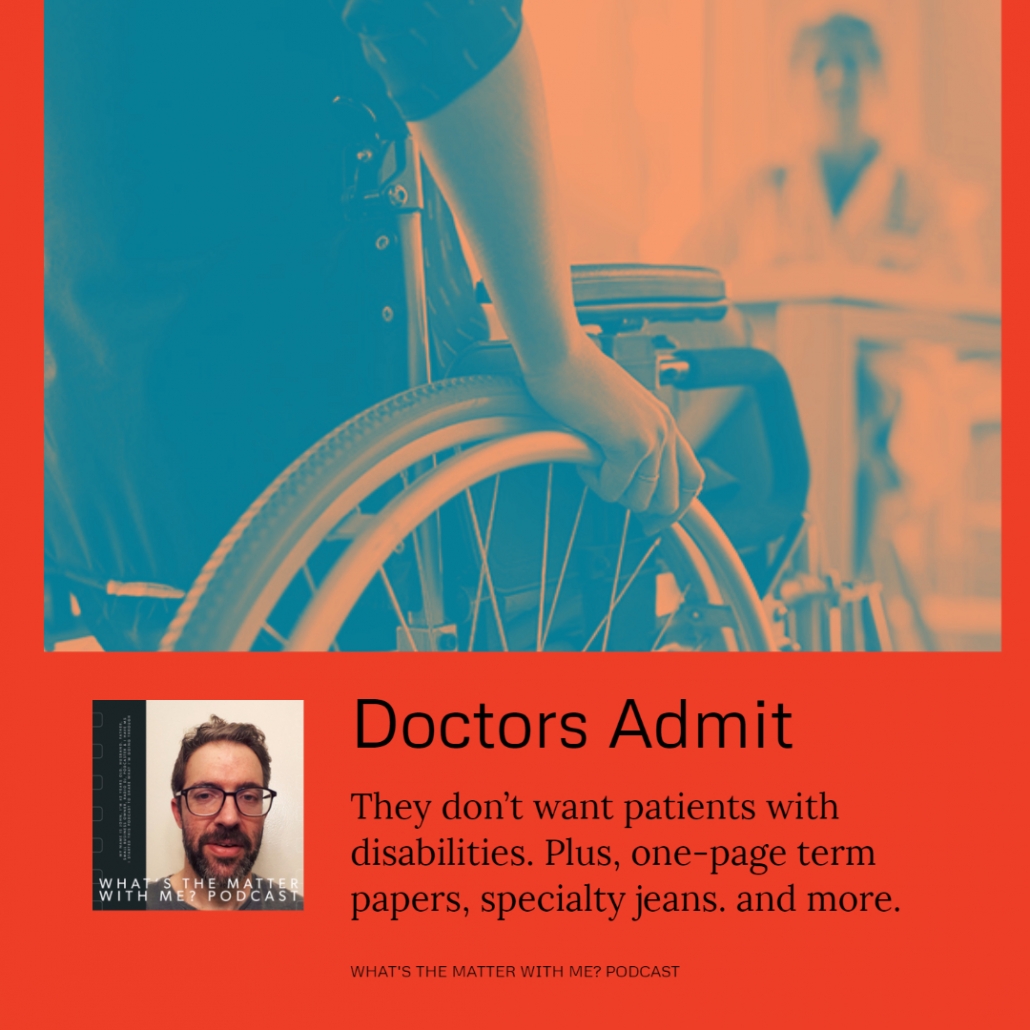 doctors admit they don't want patients with disabilities cover